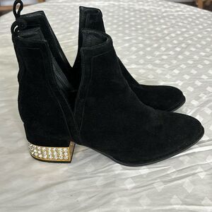 Jeffrey Campbell Muskrat Ankle with rhinestone heeled Booties